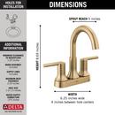 Delta Faucet Brilliance Champagne Bronze Two Handle Centerset Bathroom Sink Faucet 