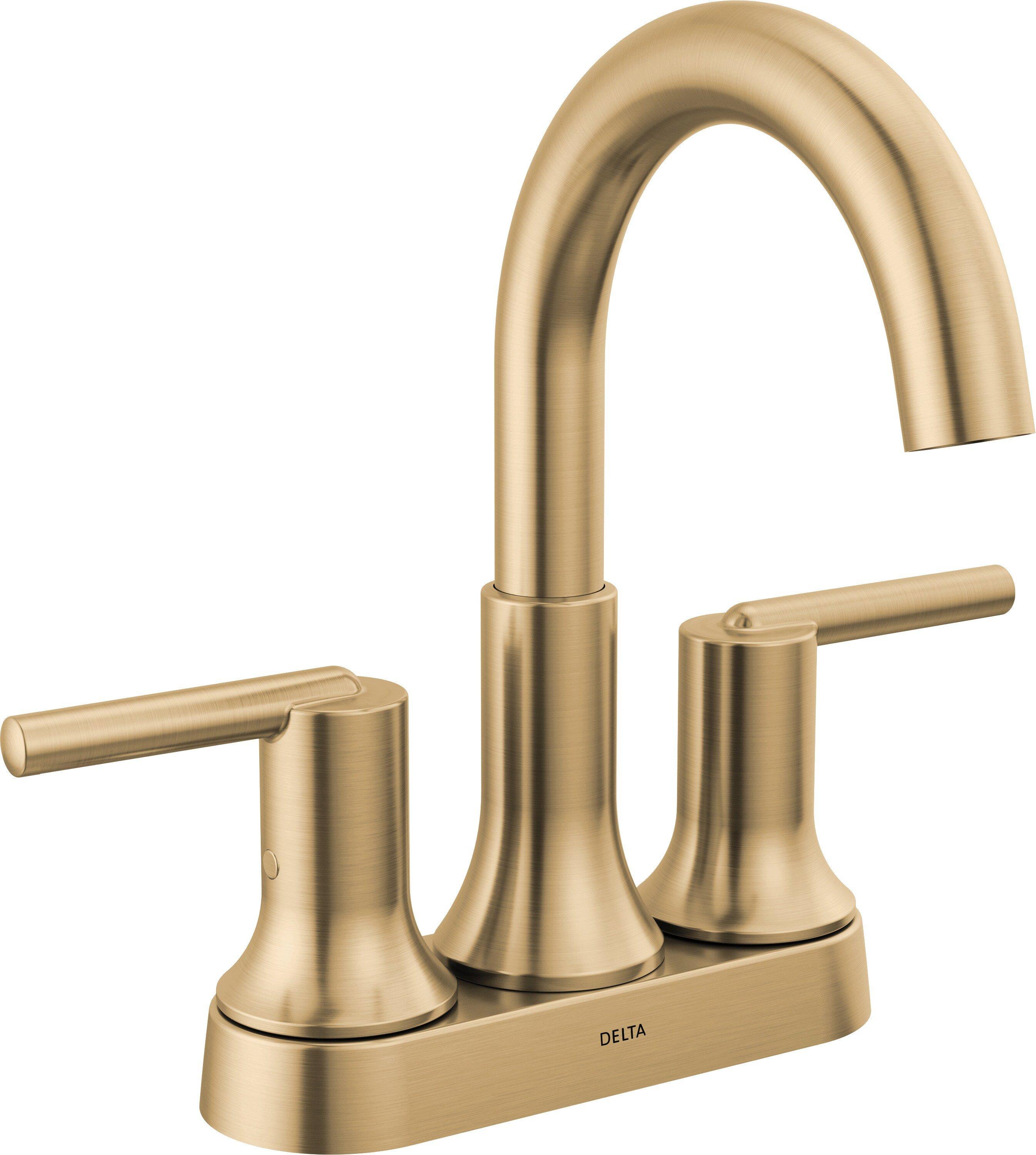 Delta Faucet Brilliance Champagne Bronze Two Handle Centerset Bathroom Sink Faucet 