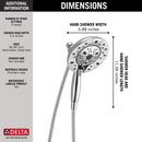 Delta Faucet Lumicoat Chrome Multi Function Hand Shower 