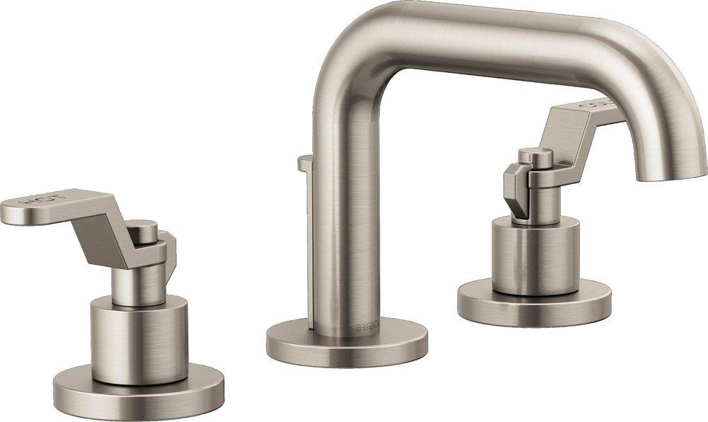 Two Handle Widespread Bathroom Sink Faucet in Luxe Nickel (Handles Sold Separately) 
