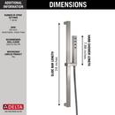 DELTA UNIVERSAL SHOWERING COMPONENTS: H2OKINETIC SINGLE-SETTING SLIDE BAR HAND SHOWER 