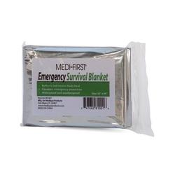 52 in x 84 in Emergency Fire and Rescue Blanket in Silver