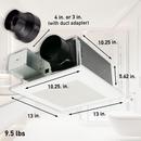 Panasonic White 50-80-110 CFM Ceiling Mount Ventilation Fan with Smartflow&trade; ECM Motor in White - 0.3-2 Sones - Energy Star Rated 