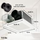 Panasonic White 50-80-110 CFM Ceiling Mount Ventilation Fan with Smartflow&trade; ECM Motor in White - 0.3-2 Sones - Energy Star Rated 