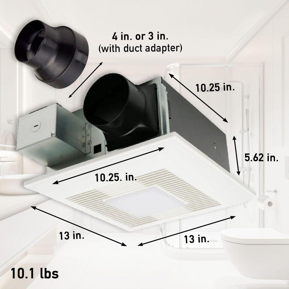 Panasonic White 50-80-110 CFM Ceiling Mount Ventilation Fan with Smartflow&trade; ECM Motor in White - 0.3-2 Sones - Energy Star Rated 