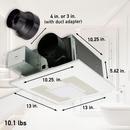 Panasonic White 50-80-110 CFM Ceiling Mount Ventilation Fan with Smartflow&trade; ECM Motor in White - 0.3-2 Sones - Energy Star Rated 