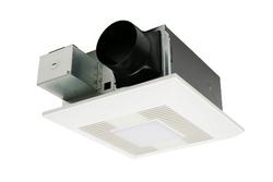 50-80-110 CFM Ceiling Mount Ventilation Fan with Smartflow&trade; ECM Motor & LED Light in White - Fan Only - 0.3-1.5 Sones - Energy Star Rated