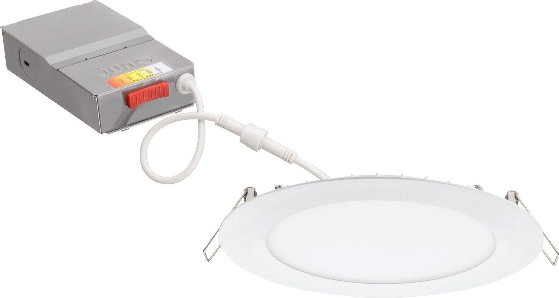 6 in. Color Selectable Recessed LED Downlight in White 