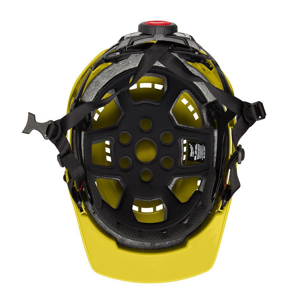 YLW FNT BRM VENT HELMET W/BOLTCL C 