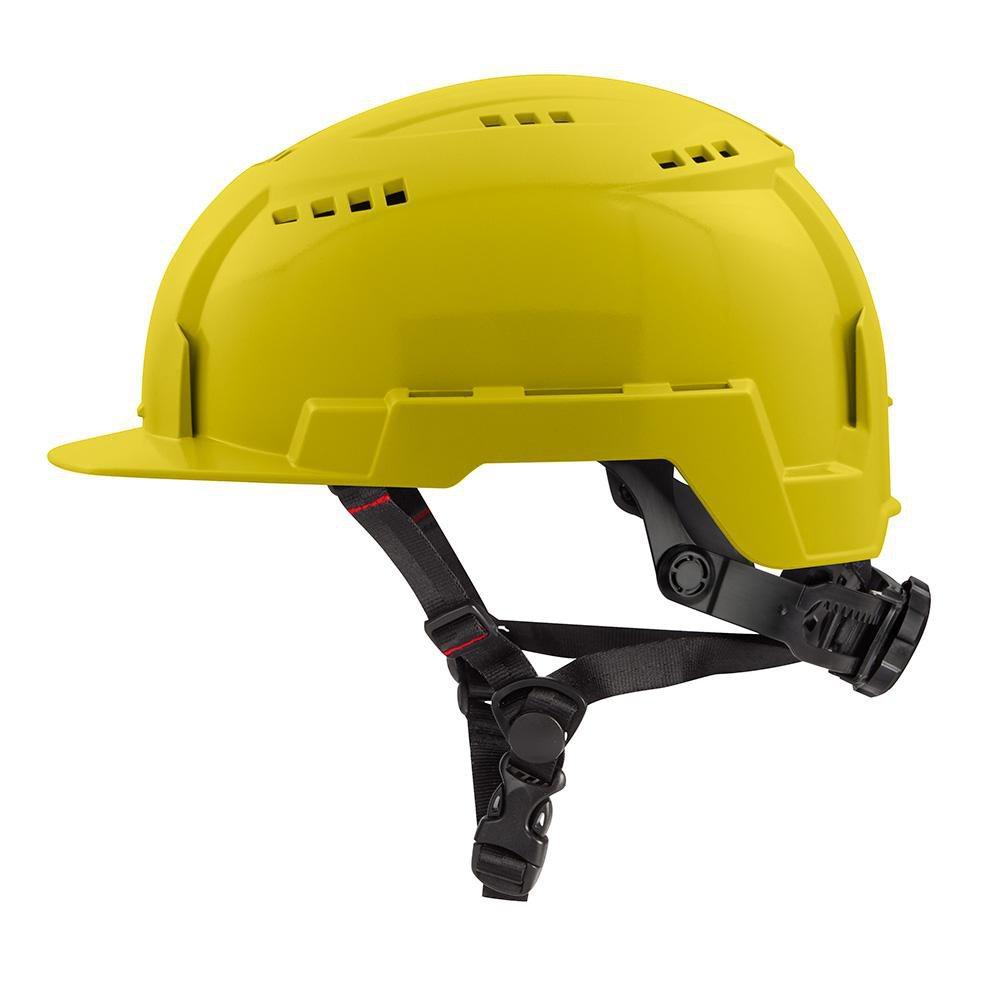 YLW FNT BRM VENT HELMET W/BOLTCL C 