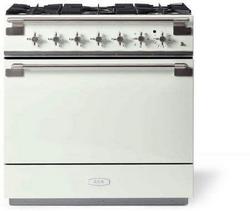 35-1/2 in. 5-Burner Electric and Gas Freestanding Range in White