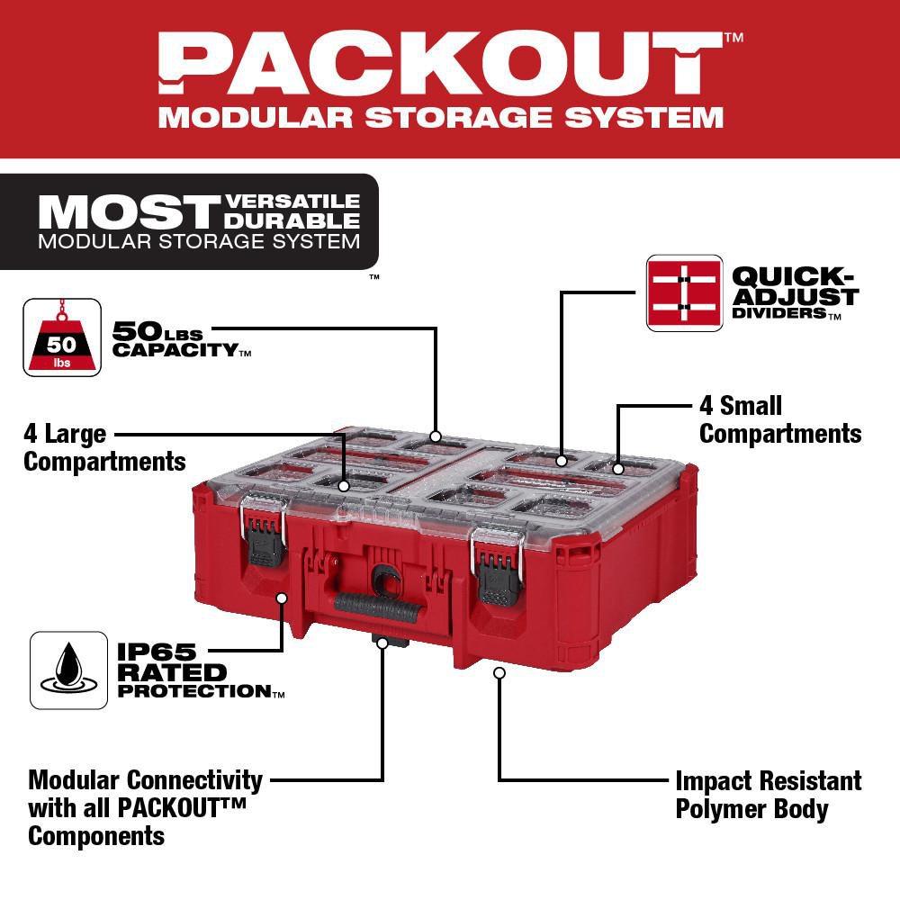 Packout Red/Black Deep Compartment Organizer 