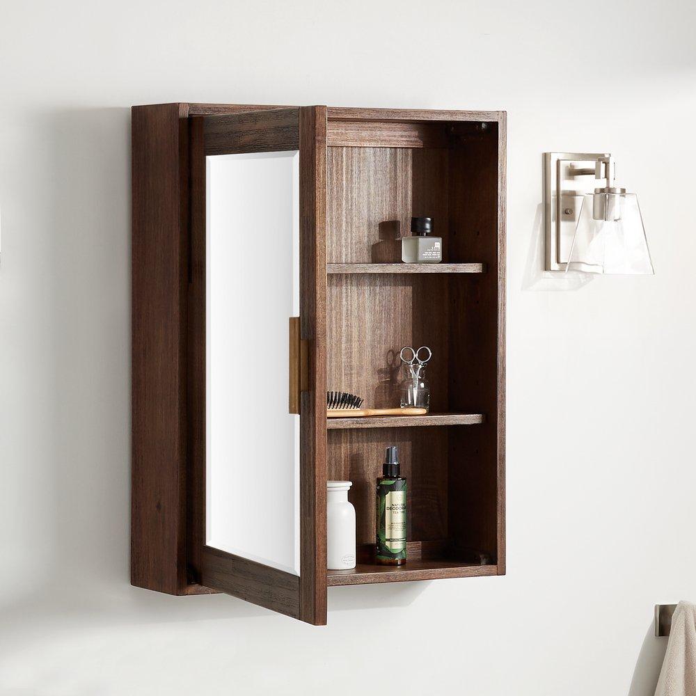 23 x 29 in. Surface Mount Medicine Cabinet in Russet Brown 
