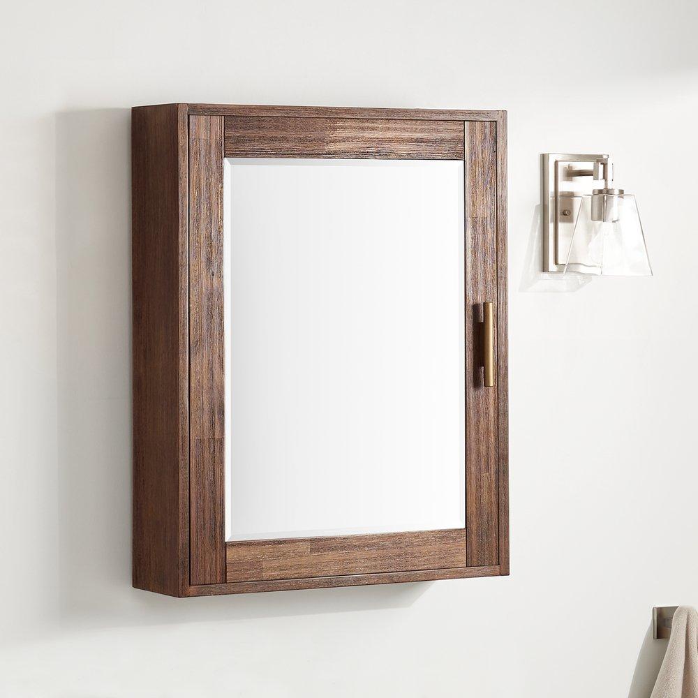 23 x 29 in. Surface Mount Medicine Cabinet in Russet Brown 