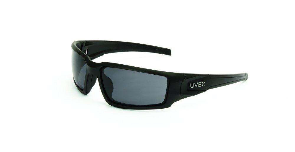 Honeywell Howard Leight Plastic Safety Glass in Matte Black Frame 