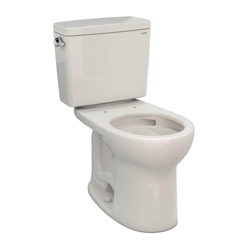 1.6 gpf Round Two Piece Toilet in Sedona Beige 