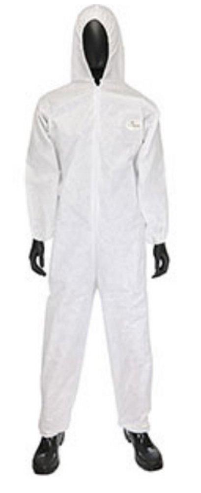 Posiwear M3 White Coverall w/ Hood Size 4XL 