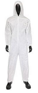 Posiwear M3 White Coverall w/ Hood Size 4XL 