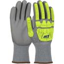 PIP&reg; Grey Coated, Knit Wrist and Seamless Polyurethane Plastic and Rubber Gloves 