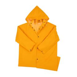 West Chester, 35mm PVC/Poly 48" Raincoat, Corduroy Collar, Yellow,WCPG