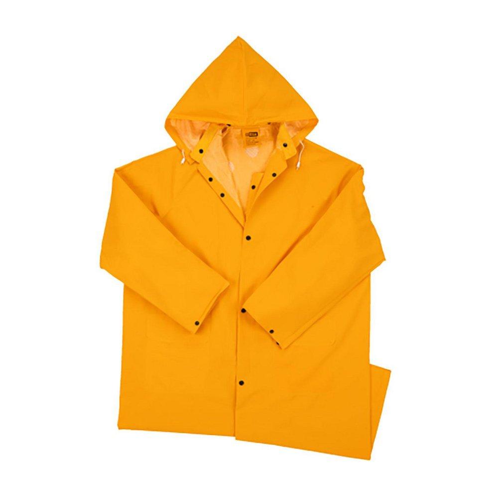 West Chester, 35mm PVC/Poly 48" Raincoat, Corduroy Collar, Yellow,WCPG 
