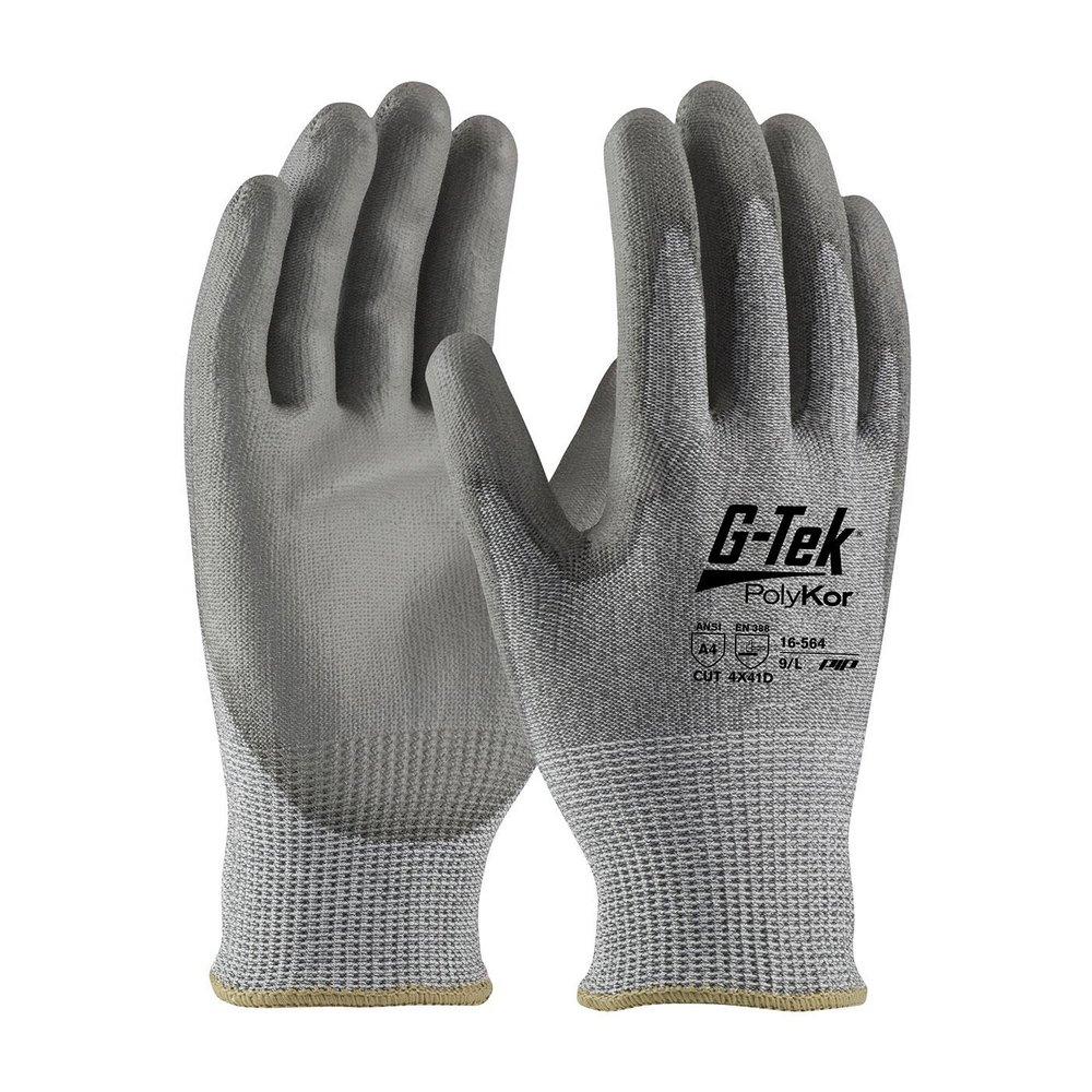 G-TEK POLYKOR, ECONOMY, GRAY 13G SEAMLESS KNIT, GRAY PU SMOOTH, A4 