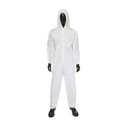 Posiwear M3 White Coverall w/ Hood Size L