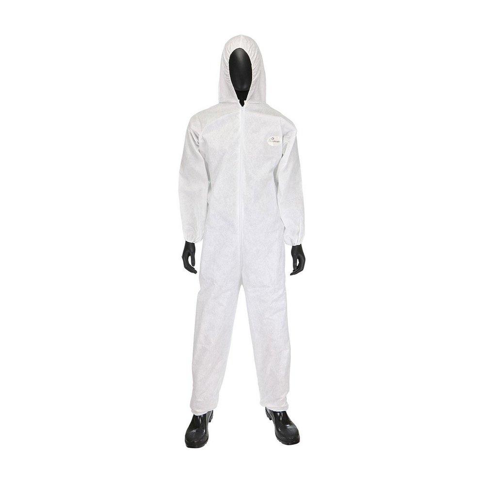 Posiwear M3 White Coverall w/ Hood Size 5XL 