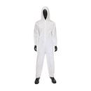 Size 5XL Disposable Plastic and Fabric Coveralls in White