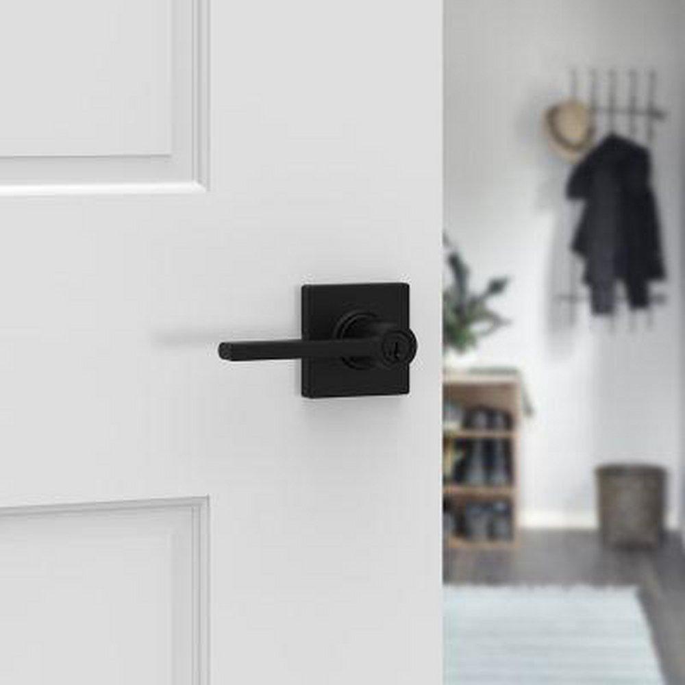 Kwikset Matte Black Keyed Lever 