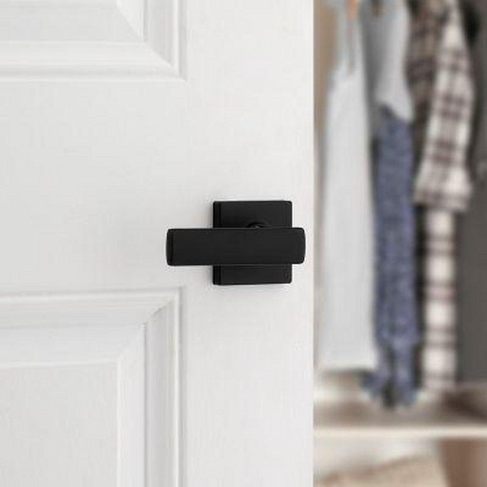 Kwikset Matte Black Passage Lever 