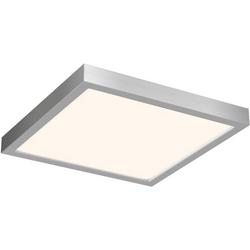 17W 10" Square LED Flush Mount Ceiling Fixture in Satin Nickel