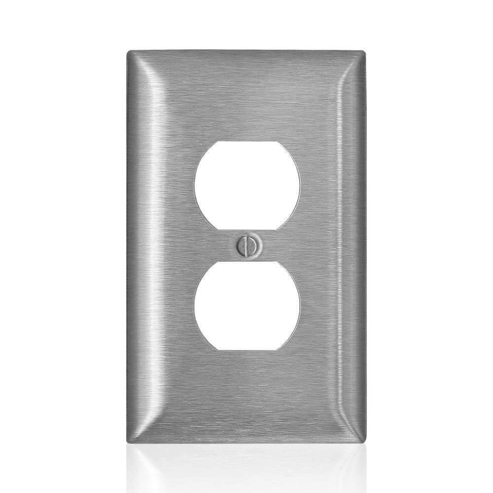 LEVITON Stainless Steel 1 Gang Wall Plate 