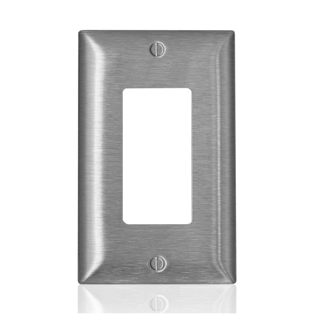 LEVITON Stainless Steel 1 Gang Wall Plate 