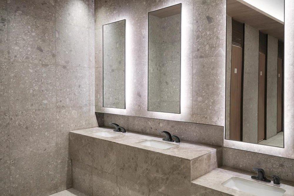 Moen Matte Black No Handle Electronic Deck Mount Faucet 