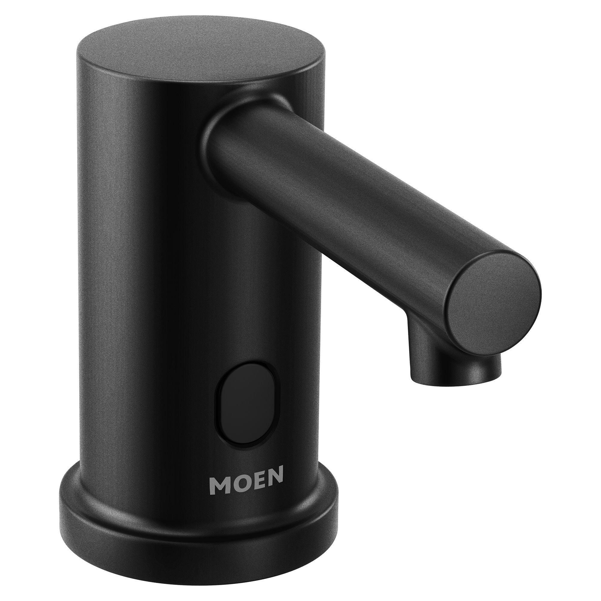 Moen Matte Black 1500mL Deck Mount Cast Brass Soap Dispenser 
