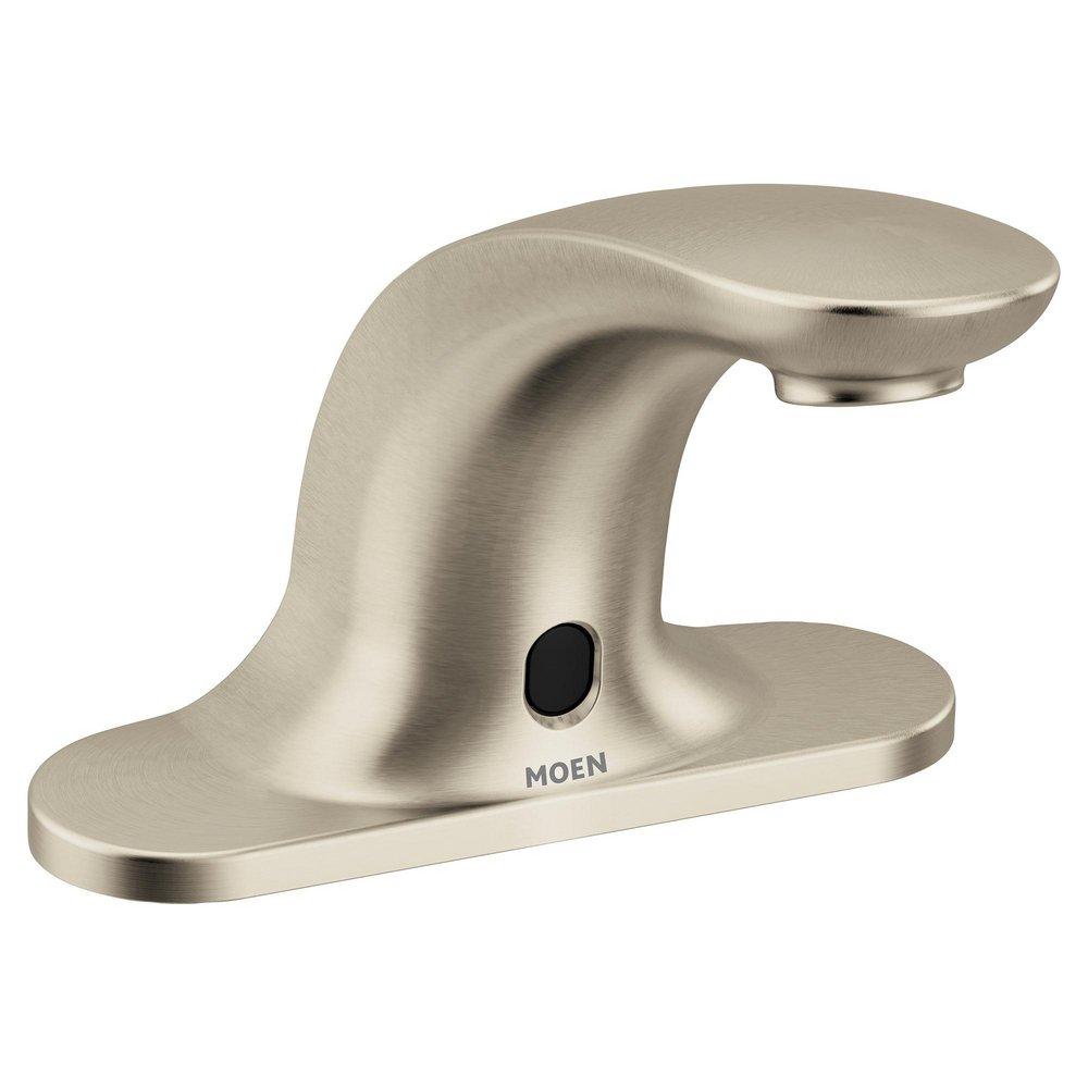 Moen Brushed Nickel Centerset Bathroom Sink Faucet 