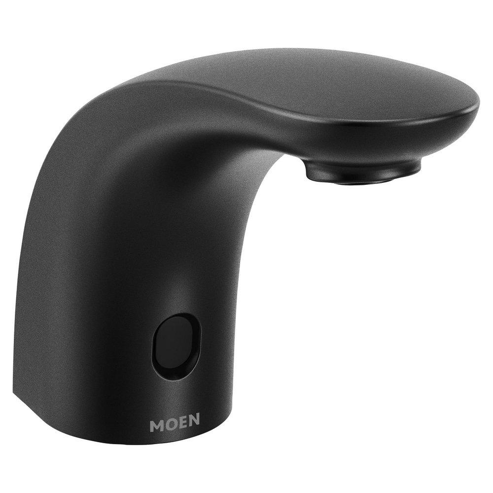 Moen Matte Black No Handle Touchless Deck Mount Faucet 