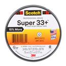 SCOTCH SUPER 33+ VINYL ELECTRICAL TAPE 3/4 IN X 76 FT 1 IN CORE BLACK 10 ROLLS/CARTON 100 ROLLS/CASE