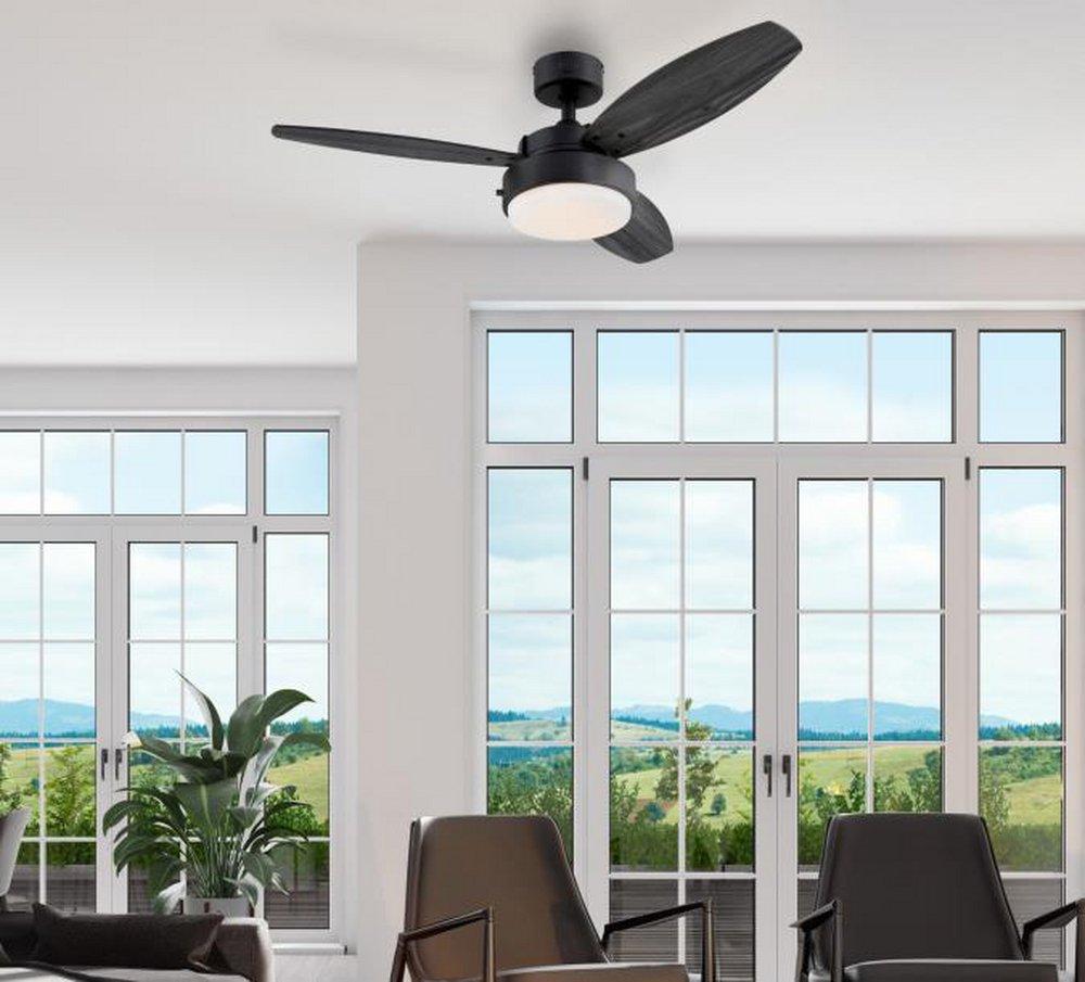 Westinghouse Lighting Matte Black 42 in. 3-Blade Indoor Ceiling Fan 