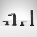 4- Hole Roman Tub Faucet and Hand Shower in Matte Black - Rough In Valve Included 