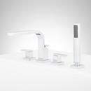 Two Handle Roman Tub Faucet Set in Chrome - Valve and Hand Shower Included 