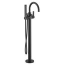 Single Handle Tub Filler with Handshower in Matte Black