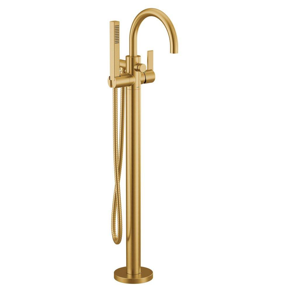 Moen Brushed Gold Single Handle Knob/Lever Floor Mount Filler 