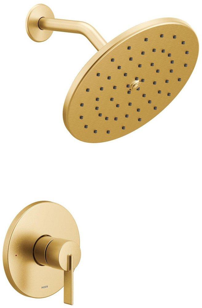 Moen Brushed Gold Single Handle Single Function Shower Faucet (Trim Only) 
