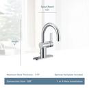 Moen Brushed Gold Single Handle Monoblock Bathroom Sink Faucet Lever Handle 