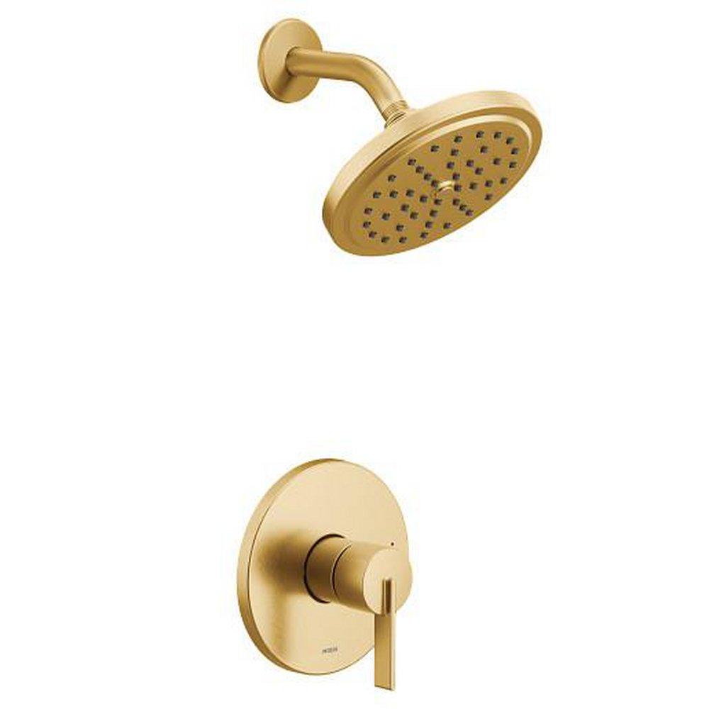 Moen Brushed Gold Single Handle Single Function Shower Faucet (Trim Only) 