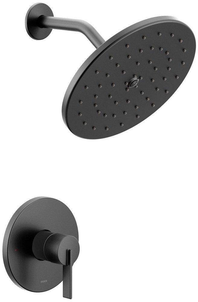 Moen Matte Black Single Handle Single Function Shower Faucet (Trim Only) 