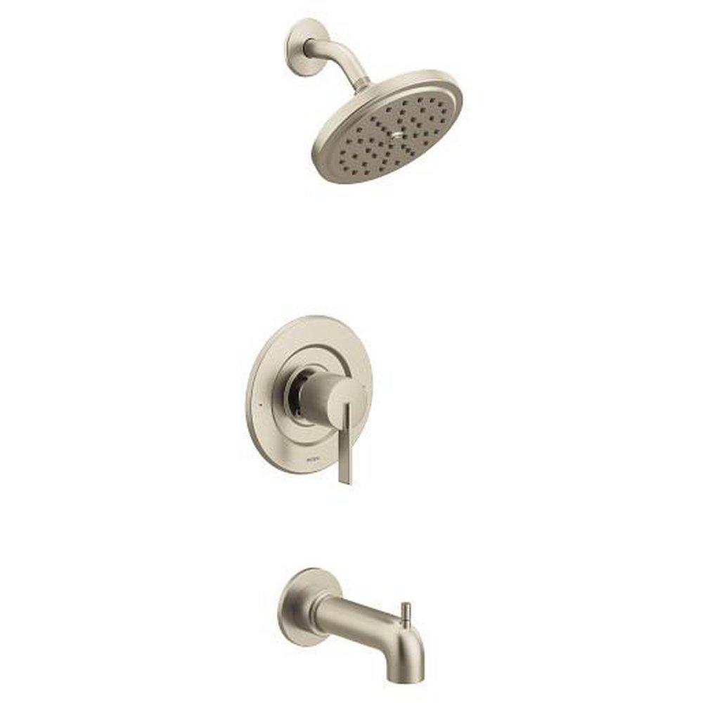 Moen Brushed Nickel Single Handle Single Function Bathtub & Shower Faucet  (Trim Only) 