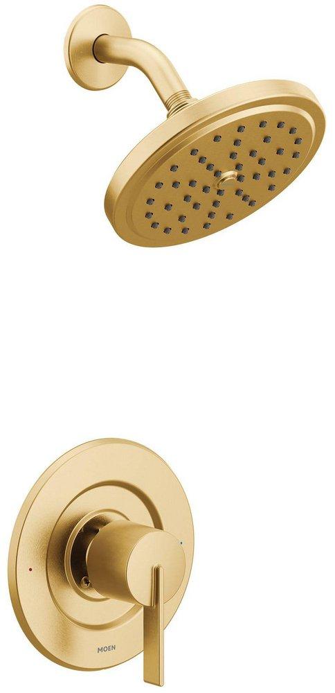Moen Brushed Gold Single Handle Single Function Shower Faucet (Trim Only) 